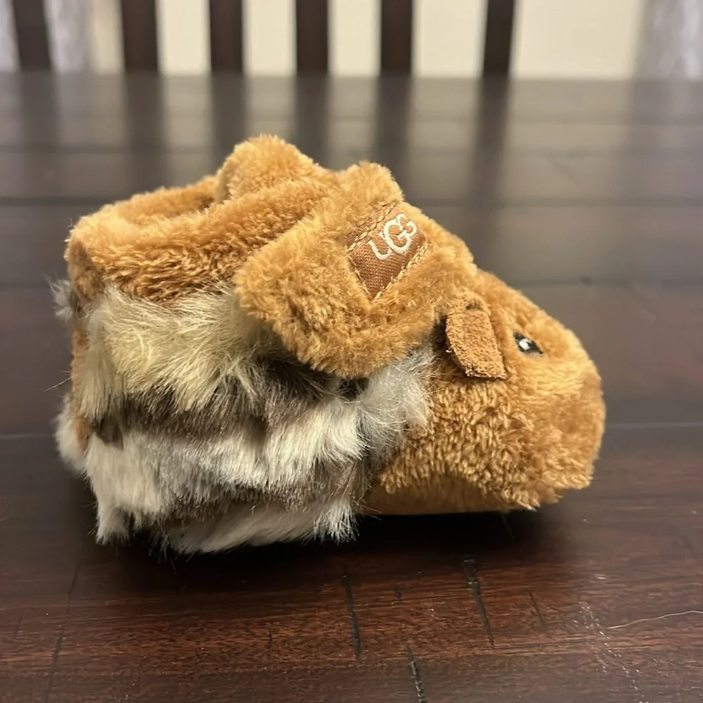 Ugg Australia I Bixbie Teddy Bear Stuffie Booties Boots Shoes Infant Baby Sz 0/1